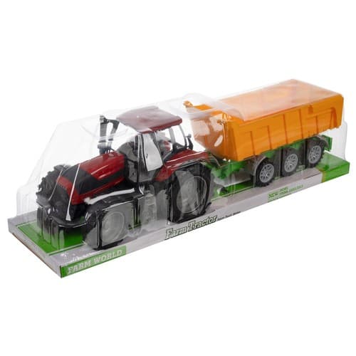 KRUZZEL Traktor na pedala s prikolico, velik, modri 2