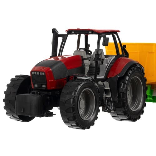 KRUZZEL Traktor na pedala s prikolico, velik, modri 4