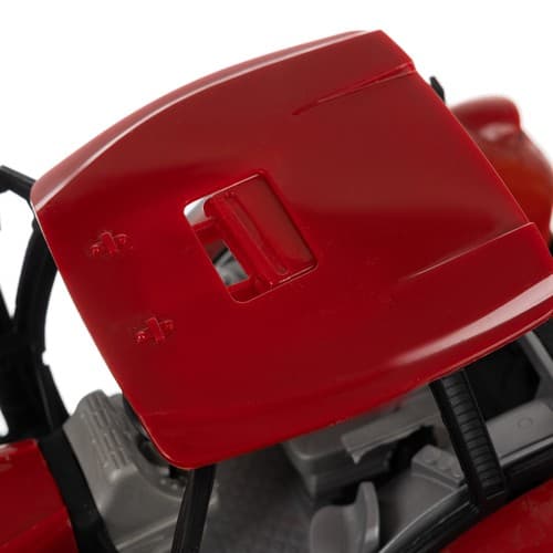 KRUZZEL Traktor na pedala s prikolico, velik, modri 8