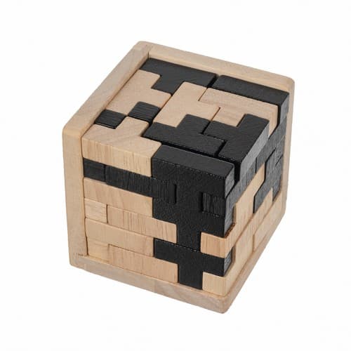 Lesena sestavljanka - MO BrainyCube KRUZZEL 3