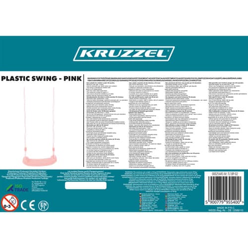 Plastična otroška huśtawka - roza, 25445 3
