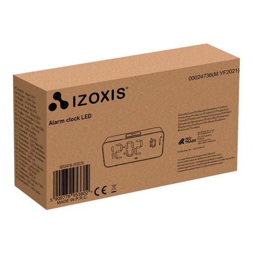 IZOXIS LED budilka/ura z zvočnim senzorjem, 24736 3