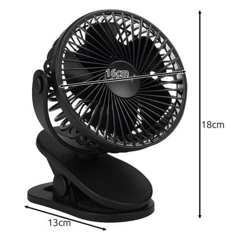 Brezžični namizni ventilator Ruhhy 25567, črn, s sponko 2