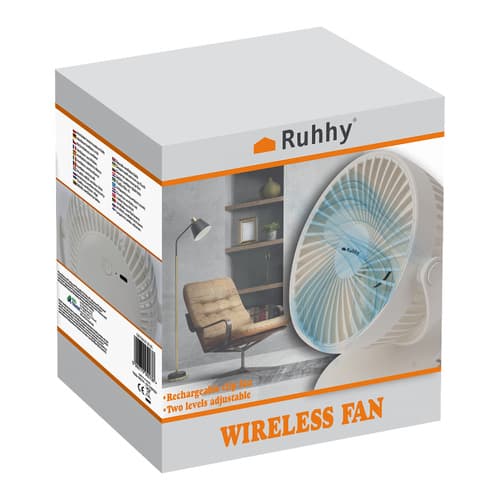 Brezžični namizni ventilator Ruhhy 25566, bel, s sponko 3