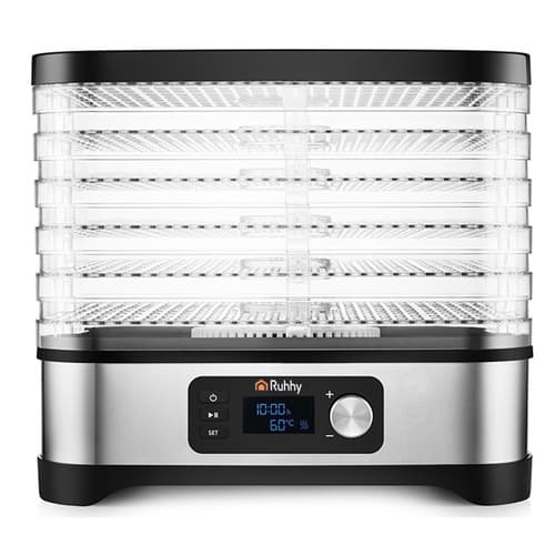 RUHHY Sušilnik živil 5 pladnjev, 10 L, LCD, timer 72h 8
