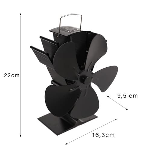 Ventilator za kamin Kaminer s 5 lopatic, termoelektrični 4