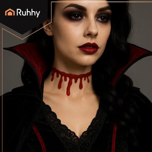 Choker ogrlica 'kri' za Halloween RUHHY 26143 3