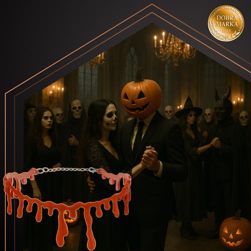 Choker ogrlica 'kri' za Halloween RUHHY 26143 4
