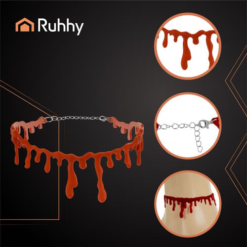 Choker ogrlica 'kri' za Halloween RUHHY 26143 5