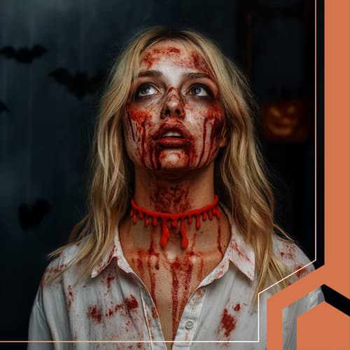 Choker ogrlica 'kri' za Halloween RUHHY 26143 6