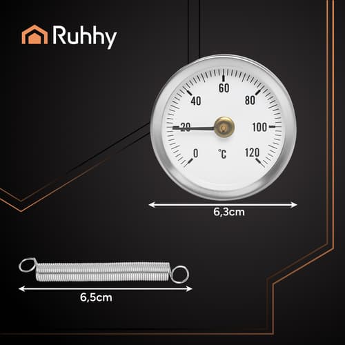 RUHHY Termometer za cev, 0-120°C 2