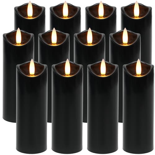 LED sveče RUHHY, 12 kosov, 15 cm, topla bela
