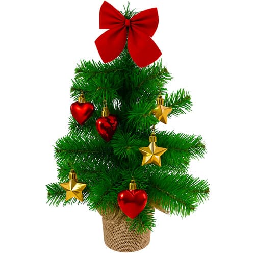Umetna božična jelka 45cm Ruhhy, okrašena