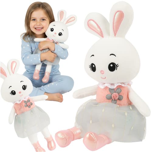 Plišasti zajček KRUZZEL, 45 cm, mehka igrača za otroke