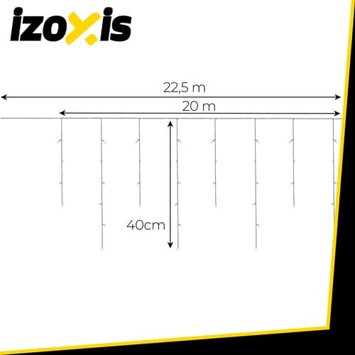 Božične lučke IZOXIS 500 LED, 22,5m, toplo bele, IP44 2