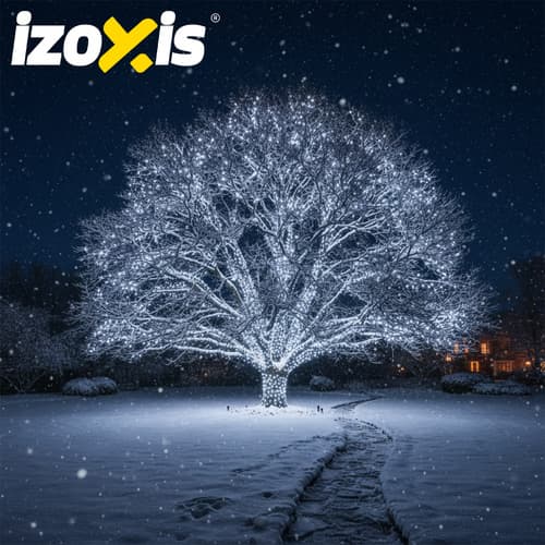 Božične lučke IZOXIS 500 LED, 35m, hladno bele, IP44 4