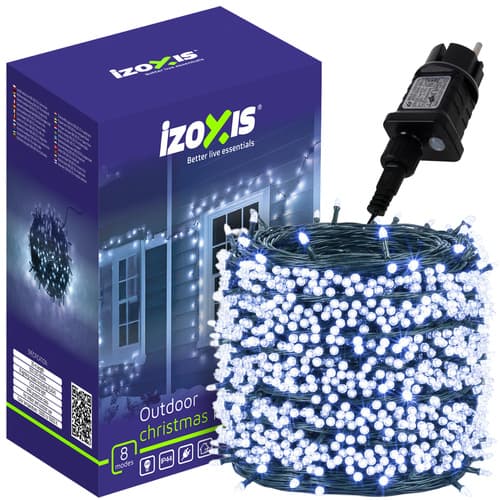 Božične lučke IZOXIS 500 LED, 35m, hladno bele, IP44