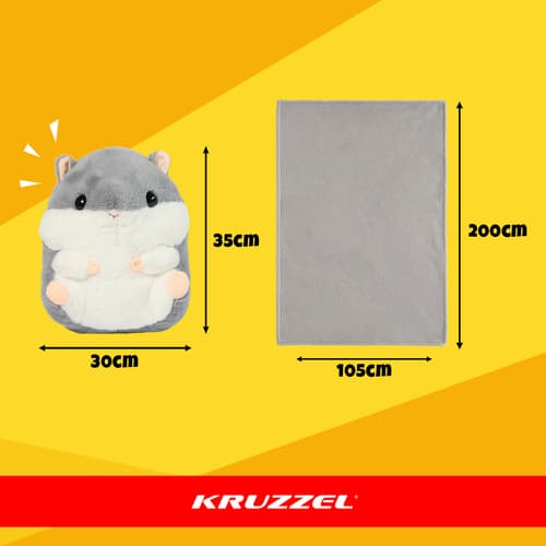 Plišasta igrača-kralj, chomik, odeja 3v1 KRUZZEL 25638 3