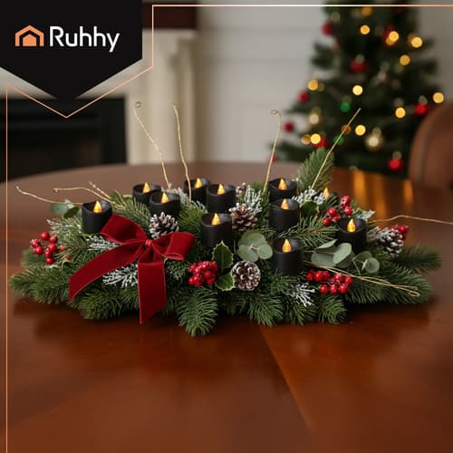 LED sveče RUHHY - Črna, 12 kosov, 3,6cm 5
