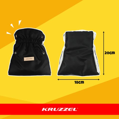 Odebeljeni ročaji za voziček/sani Kruzzel 25814, 2 kosa, črni 2