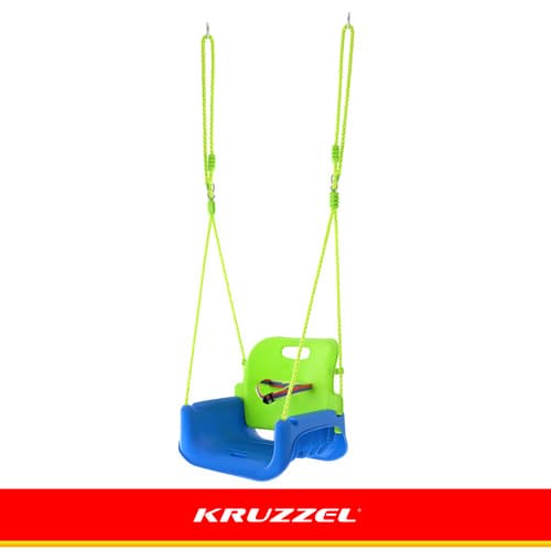 Gugalnica za otroke 3v1 zeleno-modra KRUZZEL 8