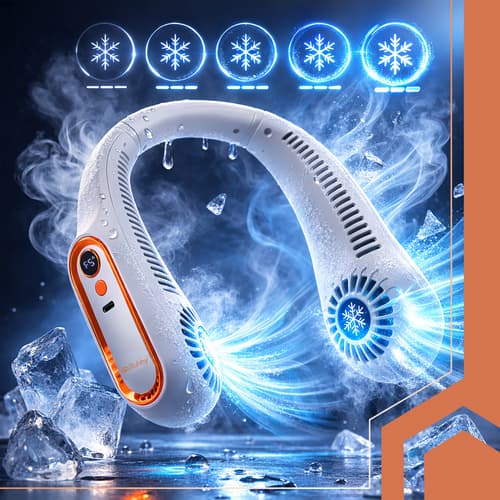 Ruhhy prenosni ventilator za vrat, USB-C, 5 stopenj 6