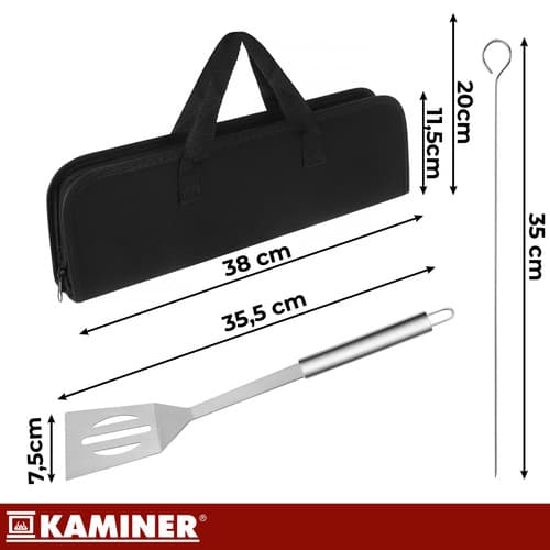 Set za žar Kaminer - 9 kosov, nerjaveče jeklo 3