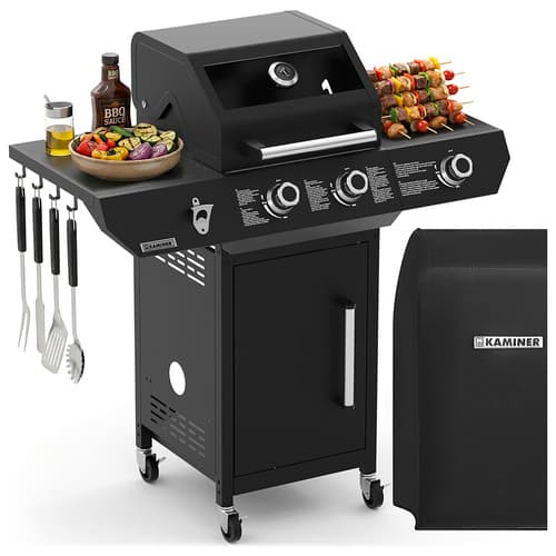 Plinski žar KAMINER Varen Black 3.0 z močjo 10kW 5
