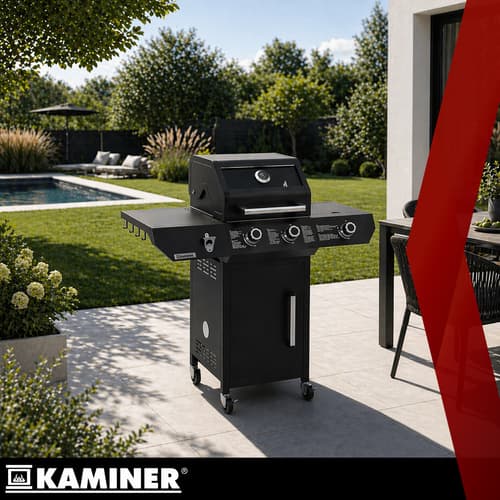 Plinski žar KAMINER Varen Black 3.0 z močjo 10kW 8