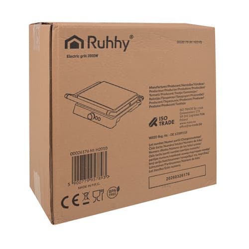 Električni žar/kontaktni žar Ruhhy 2000W, raztegljiv 3