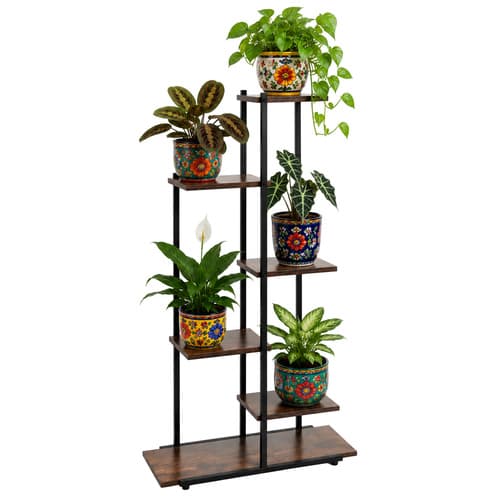 Vrtna rastlinska polica Gardlov, 113 cm, 6 nivojev, loft