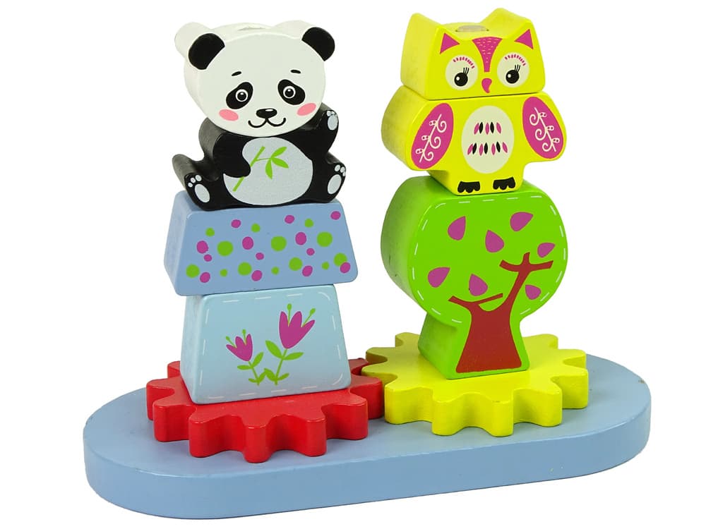 Leseni sortirnik živali: sova, panda, zobniki 2