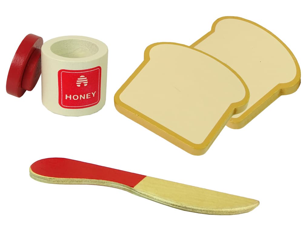 Leseni toaster z dodatki za zajtrk 3