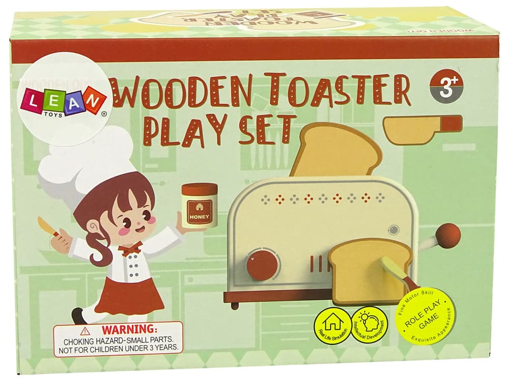 Leseni toaster z dodatki za zajtrk 5