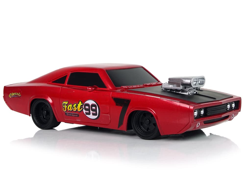 Športni avto R/C z nalepkami 1:20, rdeč, pilot 5