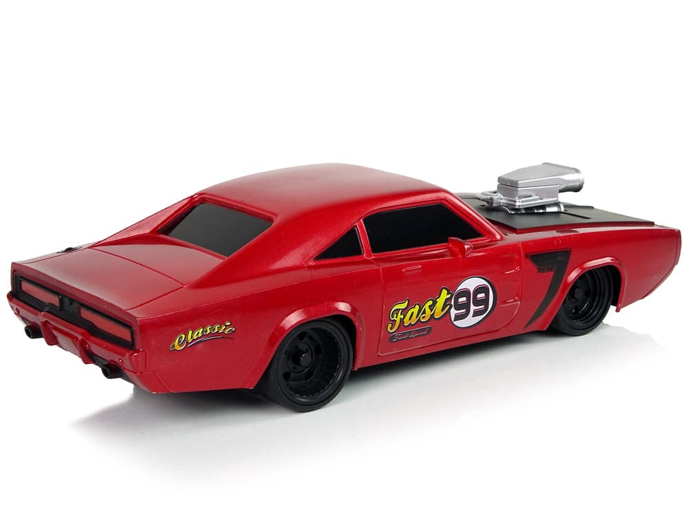 Športni avto R/C z nalepkami 1:20, rdeč, pilot 6