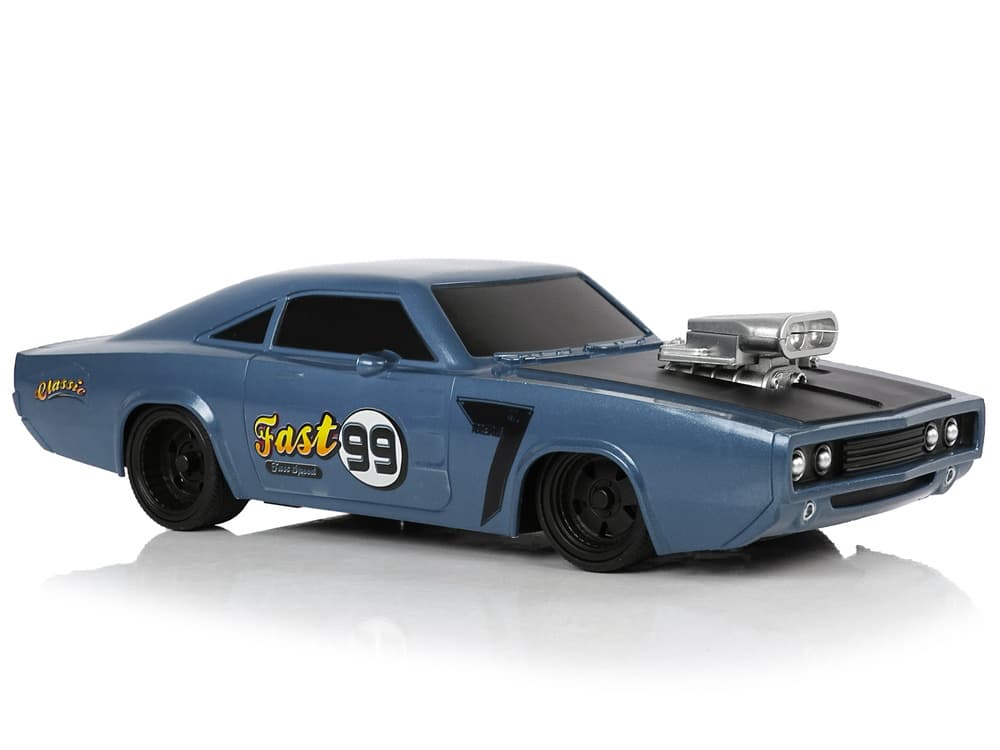 Športni avto R/C z nalepkami 1:20, siv, pilot 3
