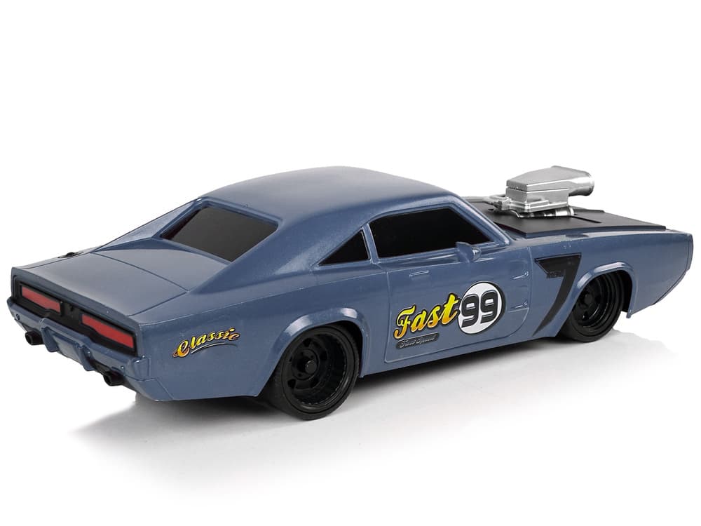 Športni avto R/C z nalepkami 1:20, siv, pilot 4