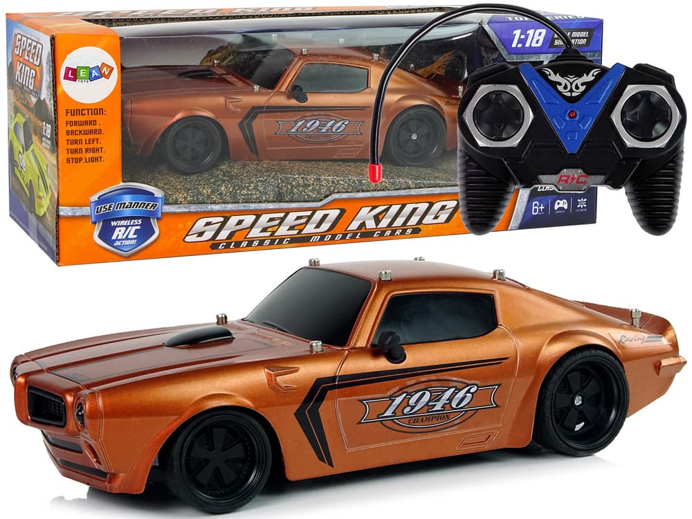 Športni avto R/C 1:18, rjav, Champion, pilot