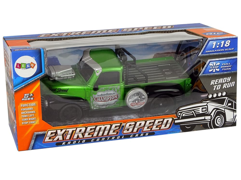 Avto na daljinsko upravljanje 1:18, zeleni pick-up 7