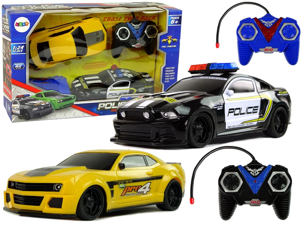 Avtomobila R/C – Policijski lov "Patrol" rumeni dirkalnik, piloti