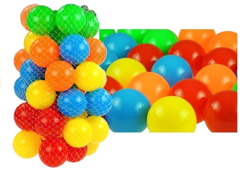 50 pisanih žogic za suhi bazen (7 cm)