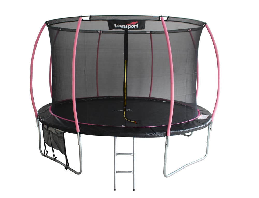 Vrtna trampolina LEAN SPORT Max 16ft, črno-roza