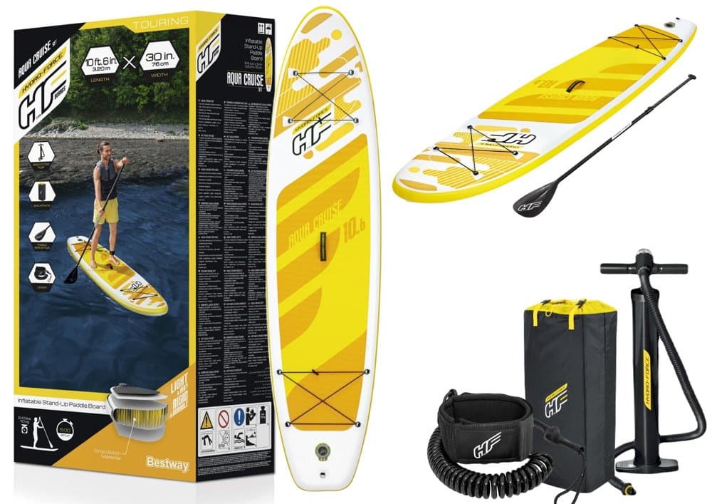 SUP deska Hydro-Force Bestway 65348, rumena, 320 x 76 x 12 cm