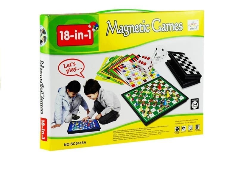 Set 18 v 1 družabnih iger: šah, spominske igre, Ludo in druge 2