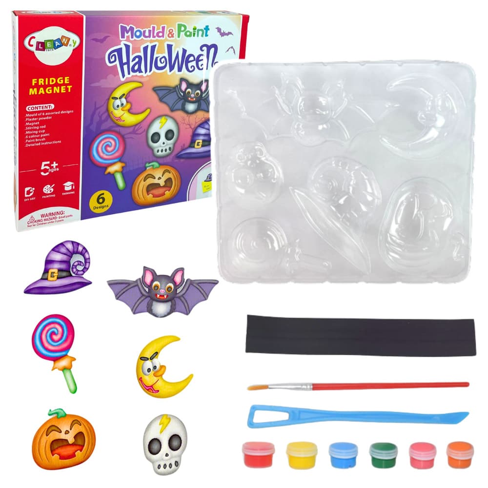 DIY Halloween set: magneti z gipsanimi odlitki buč