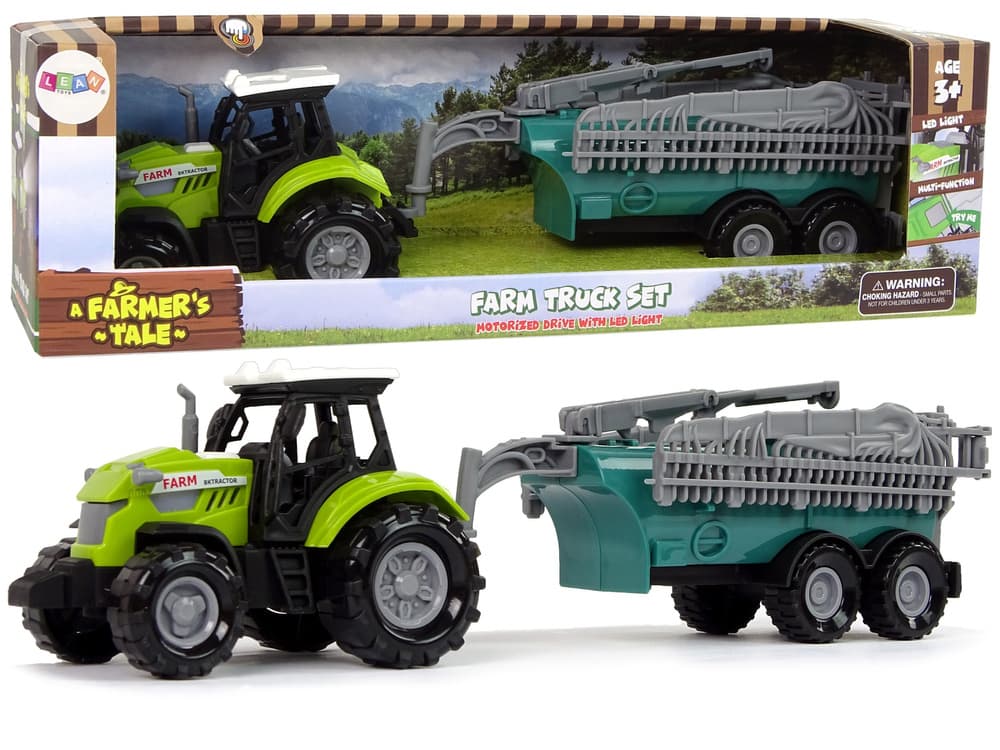 Kmetijski traktor z razpršilcem, zeleni, z zvokom