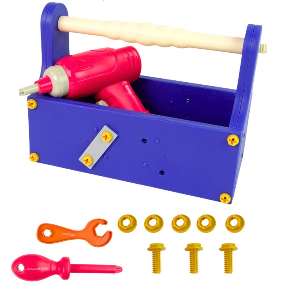 LEAN TOYS gradbeni bloki v kovčku z izvijačem 2