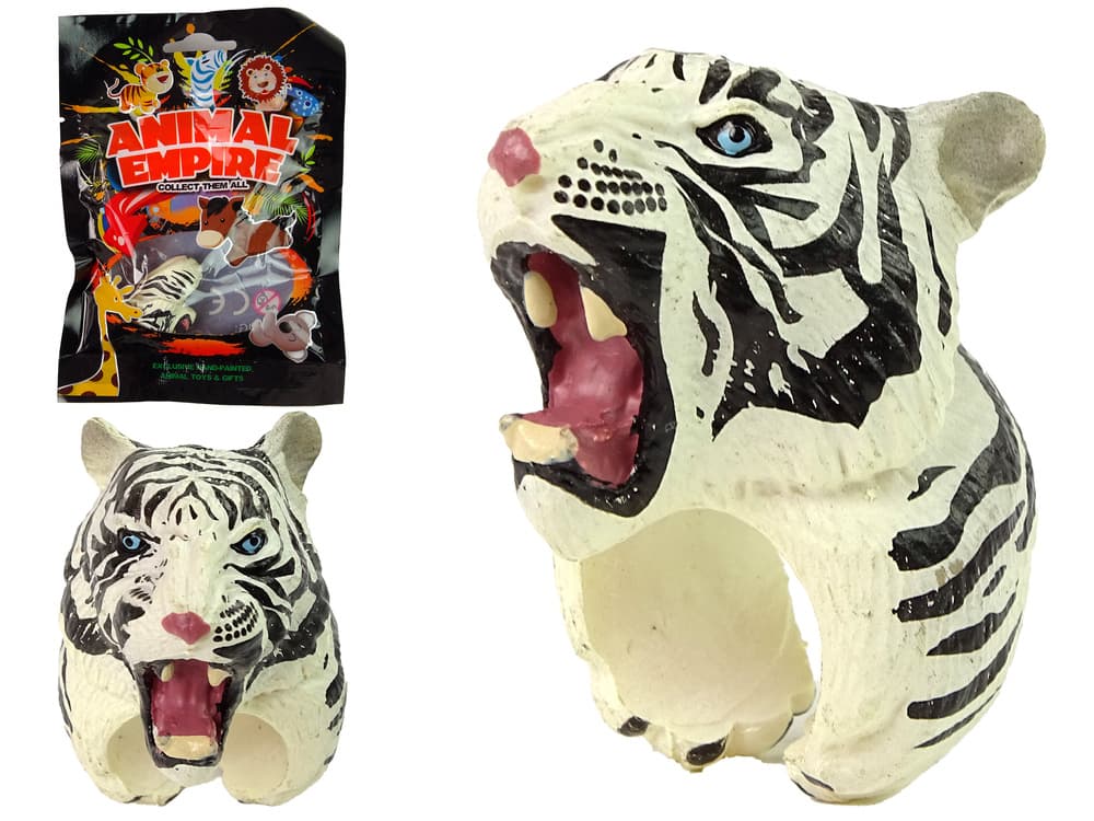 LEAN TOYS prstan na roki - Edukacijske živali, beli tiger
