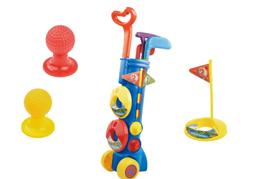 LEAN TOYS veliki set za mini golf s vozičkom 2